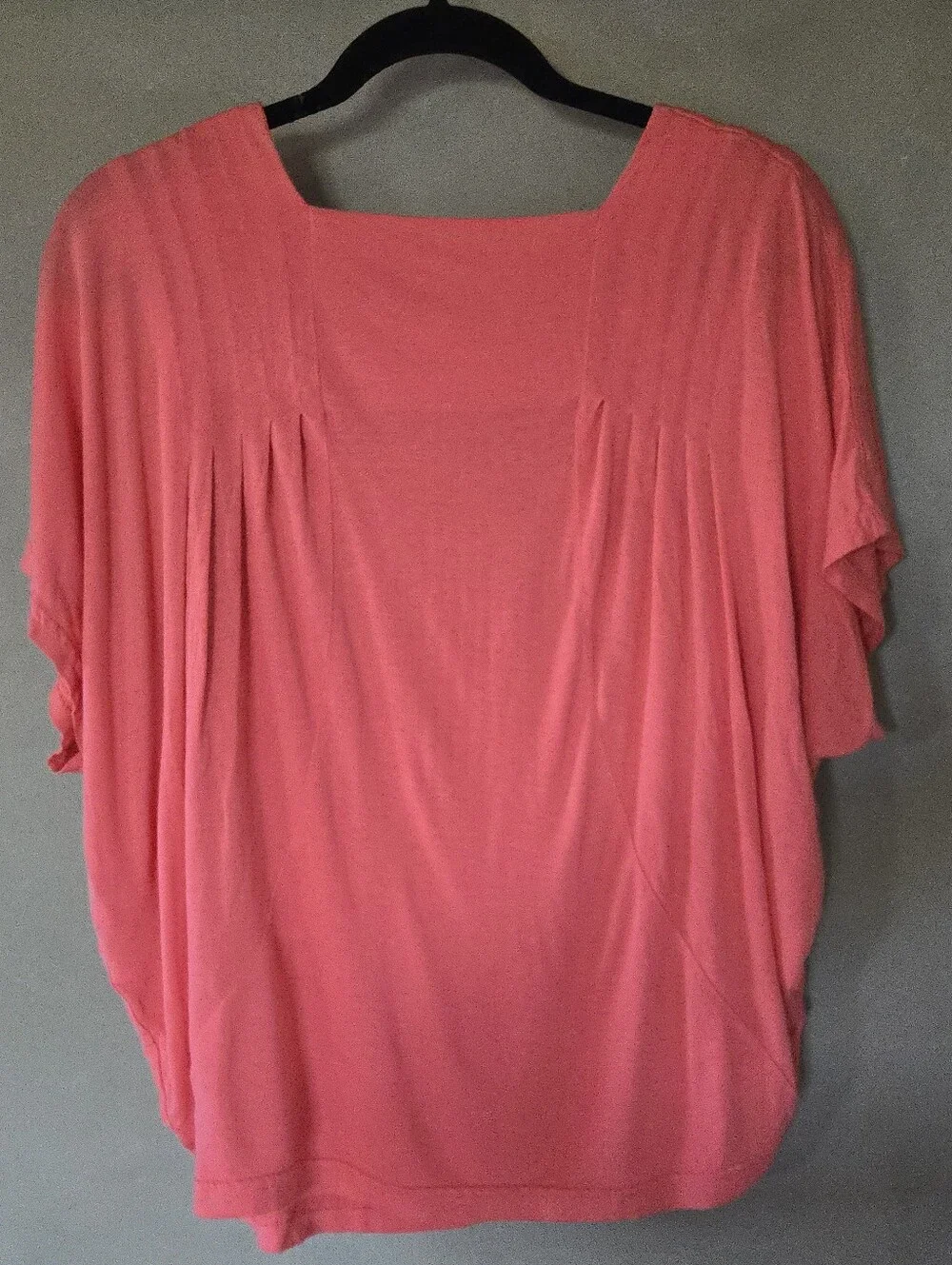 Designers Remix Collection | Relaxed Scoop-Neck Tunic in Coral Pink, Size L - Picture 3 of 7